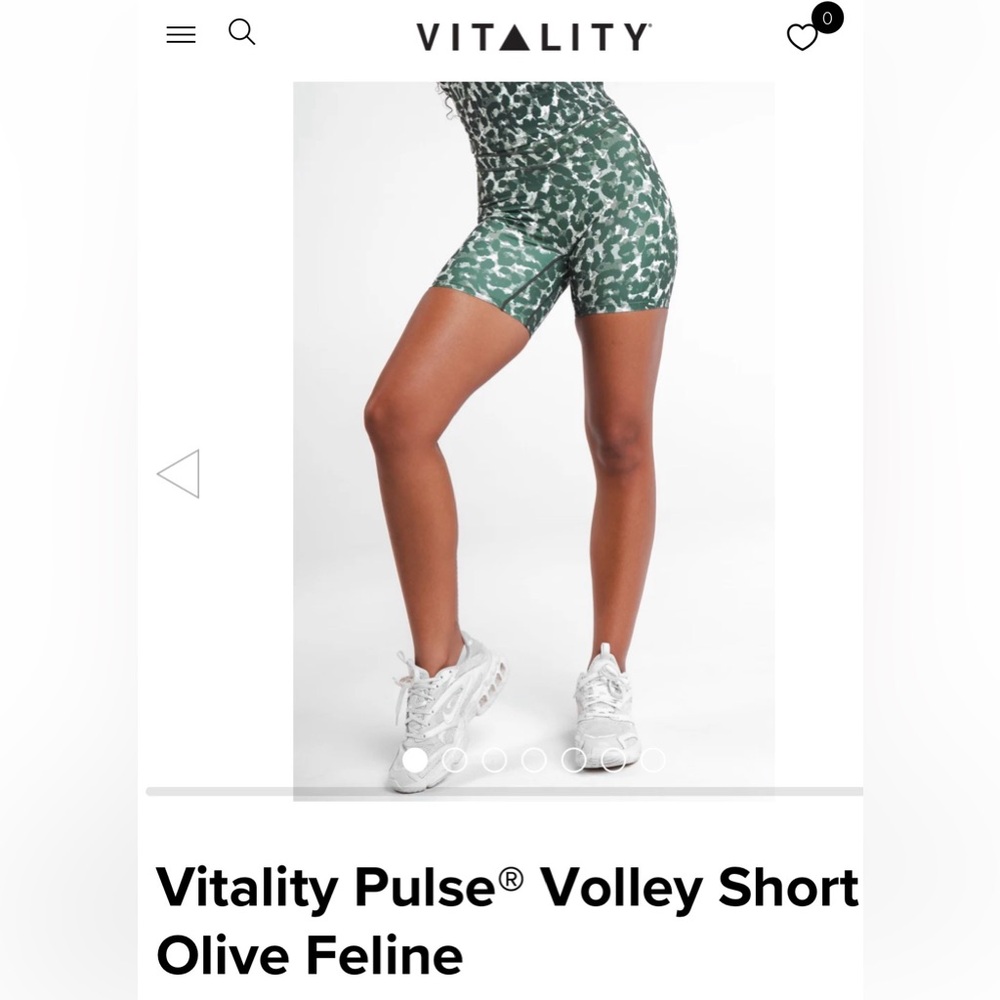 Vitality Pulse® Volley Short - Olive Feline - Size Large